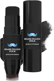 Beard Filler Stick | Filling Stick and Beard Brush - 7g Long-Lasting Waterproof Sweat-Proof Tint for Men Shaping Enhancement Styling Coloring Defining