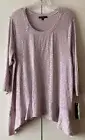 Signature 1 Studio 2X blouse with tags mauve 64% polyester 34% rayon 2% spandex