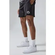 Mens Black Man Active X OG Gym Regular Fit 5inch Jersey Short