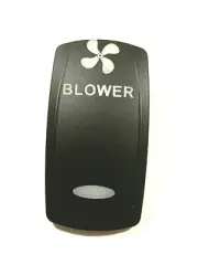 Carling Blower White Lighted Rocker Switch Cover Black
