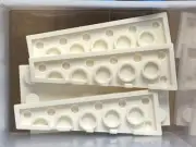 LEGO Parts - White Wedge, Plate 6 x 2 Right - No 78444 - QTY 5