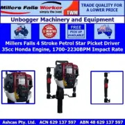 Millers Falls TWM 4 Stroke Star Picket Post Driver 35cc Honda GX35 Engine