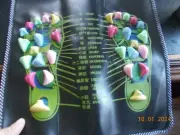 Acupressure Foot Mat with Corresponding Body Areas Identified, Unused
