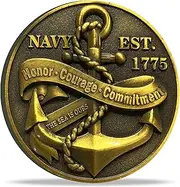 USA-Navy Core Value Sailor's Creed Challenge Coin (Single Coin)