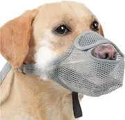 Dog Muzzle - Soft Mesh Muzzle | Adjustable Breathable Dog Muzzle | Soft Mesh Muzzle | Mouth Cover for Anti-Biting Anti-Barking for Scavenging Biting Licking, Chewing, Allows to Pant and Drink