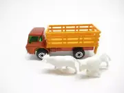 MATCHBOX SUPERFAST #71 SILVER PAINTED BASE CATTLE TRUCK WHITE COWS MINT