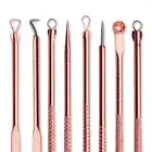 4Pcs Blackhead Whitehead Pimple Spot Comedone Extractor Remover Popper Tool Kit#