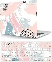 Hard Cover Compatible with New MacBook Pro 16 inch with Liquid Retina XDR Display & Touch ID 2021/2023 Release Model A2485 M1/A2780 M2, Plastic Hard Shell Case & Keyboard Cover, Pink Graffiti