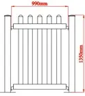 PVC Picket Fence White 1350h 990w Fence Piece Portable Fencing Events
