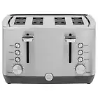 GE Wide Slot Toaster 4-Slice, 7 Shade Settings, Browning Control Stainless Steel