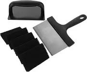 Yardenfun Grill Grates Cleaning Brush Set 6pc BBQ Rack Scraper Steel BBQ Scraper Barbecue Cleaning Tools Kitchen Barbecue Rack Scrubbers