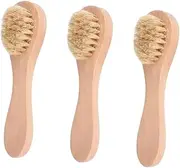 Healeved 3pcs Soft Bristle Facial Massage Brush for Gentle Skin Cleaning Travel Friendly Design Material for Home and Outdoor Use