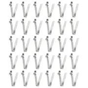30pcs 4x4.2x22mm Single Button V-Shaped Paddle Snap Spring Clips Hollow Head
