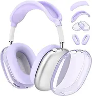 【3 in 1】 Case Cover for AirPods Max Headphones, Anti-Scratch Sweat-Proof Ear Pad Covers/Ear Cups Cover/Headband Cover Protectorfor Apple AirPods Max - Purple