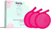 Sanfe Beauty Micellar Pack of 3 | 2 in 1 Reusable Makeup Remover and Face Exfoliating Pads | Effectively & Gently Removes and Exfoliates Face & Eye Makeup | Eco-friendly & Pocket-friendly | Suitable for All Skin Types