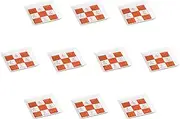 Set of 10 Akae Fukurai Angle, 5.0 Plates, 6.5 x 6.5 x 1.1 inches (16.5 x 16.5 x 2.8 cm) | Square Plates (Small) Setomonohonpo