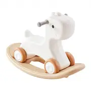 VEVOR 3 in 1 Rocking Horse for Toddlers 1-3 Years, Baby Rocking Horse with Detachable Balance Board and 4 Smooth Wheels, Support up to 80 lbs HDPE Mat