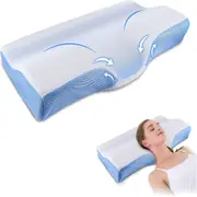 Cervical Memory Foam Contour Pillow - Neck, Back Support, Anti Snore （Standard：50*30*11/6cm）