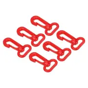 6pcs Plastic Swivel Snap Hook Lobster Clasp Buckle for Webbing Strap Red