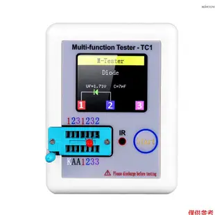 KKmoon 彩屏版晶體管測試儀 TC1 NPN / PNP 晶體管場效應管 電阻 晶體管 可控矽電池 自動