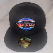 Cincinnati Reds New Era 59Fifty Pride Rainbow C Logo Hat Fitted Size 7 3/8