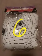 6 halloween spider webs With 1 Spider Each