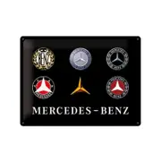 Nostalgic-Art Large Sign Mercedes-Benz Logo Evolution