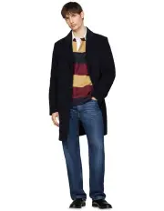 [Tommy Hilfiger] Smart Casual Wool Rich Coat in Navy