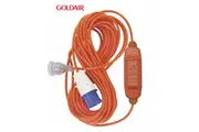 Goldair RCD Power Cord With Camping Plug 15m Orange