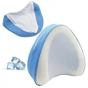 Replacement Pillow Cover for Contour Legacy Leg & Knee Memory Foam Blue-white
