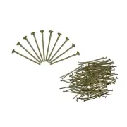 100Pcs Flat Head Pins for Jewelry Making 20mm Brass 20 Gauge Bronze