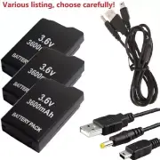 PSP-110 Battery + 2in1 Charge Cable for Sony PSP PSP-1000 1000 1001 FAT PSP 1000