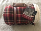 New BERKSHIRE Blanket ~Shetland Reversible~50"x60" Tartan Plaid Soft Throw~