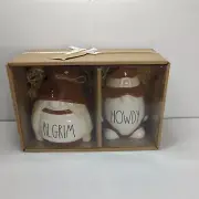 122324 RAE DUNN Set Of 2 Howdy Pilgrim Gnomes