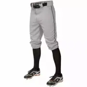 Medium Easton Men's PRO Plus Piped Baseball Knicker, Gray/Maroon