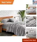 Queen Sheet Set - Luxury 1800 Ultra-Soft Microfiber Queen Bed Sheets - Double...