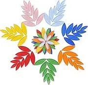 Youway Style Leaf Mosaic Tiles for Crafts Bulk,454g Flower Glass Mosaic Tiles for Mosaic Craft Supplies,Petal Glass Mosaic Art Pieces