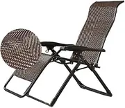 Purple Leaf Reclining Chair Lunch Break Folding Household Sleeping Chair Rattan Chair Folding Chair Balcony Elderly Special Leisure nap Chair