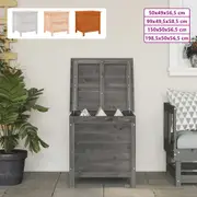 Garden Storage Box Tool Chest Toy Box Patio Terrace White Solid Wood Fir vidaXL