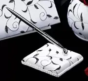 Guest Book Pen Set - White - Black Vine - Wedding - Event - Signature
