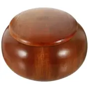 Solid Wood Chess Box Pieces Pot Go Canister Game Storage Container