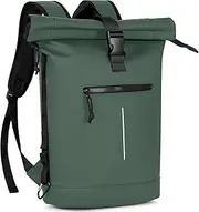 [Lekeinchi] Rolltop Waterproof Backpack for Men and Women, Large Laptop Backpack with Computer Compartment for 17 Inch Laptop, Elegant Travel Backpack, Daypack for Travel, Cycling, University, School
