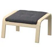 POÄNG footstool, birch veneer/Gunnared dark grey
