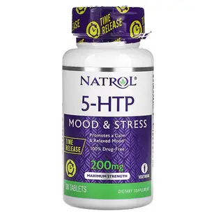 [iHerb] Natrol 5-HTP，緩釋，極大強度，200毫克，30片