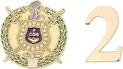 [Desert Cactus] Omega Psi Phi Lapel Pin OPP Omega Man D9 Divine 9 Cross Over Initiation Enamel Fraternity Formal Wear Blazer Jacket (Line Number Pin Set - #2), Metal, no gemstone