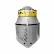 Medieval Helmet 18GA Steel Medieval Helmet Knight Wearable crown Armor Helmet