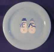2004 HOME Winter Frost Snowman Stoneware 11" Dinner Plate TARGET CORP Unused!