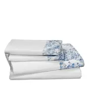 Dea Luxury Linens Glicine Floral Print Sheet Set, Queen
