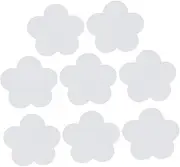8pc Set Petal Design Bathroom Anti-Slip Mat Self-Adhesive Shower Grips Non-Slip Pad for Floor Home Bathing