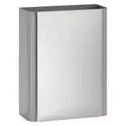 Bradley Wastebasket,Rectangular,6-1/2 gal,Silver 357-000000 Bradley 357-000000